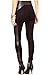 Lotsyle Womens Faux Leather Joint Leggings High Waist Stretch Panel Black Pants