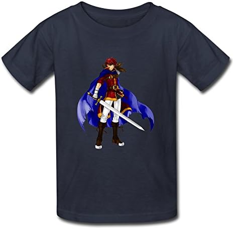 QDJT Youth Fire Emblem Kids Boys And Girls T-Shirt - M Navy