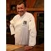 San Jamar J009 Luxury Cotton Corporate Chef Jacket with Black Piping and Hand Rolled Button Style, 5X-Large, White