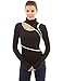 PattyBoutik Women's Trimmed Turtleneck Long Sleeve Top
