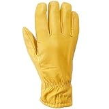 Filson Clothing: Men'S Goat Skin Wool Lined Work Gloves 62022Ltn - Yellow - Small