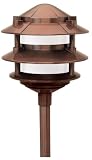 Paradise GL22764CI Low Voltage Cast Aluminum 11-Watt Three Tier Path Light, Copper