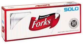 Solo Heavyweight Plastic Forks, 500 ct.