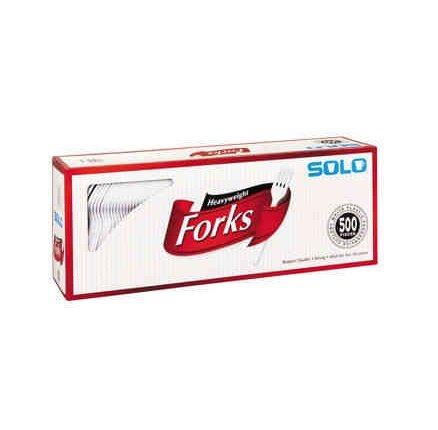 Solo Heavyweight Plastic Forks, 500 ct.