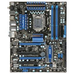 MSI LGA 1156 3xSLI/CFX Intel P55 ATX Motherboard P55GD80