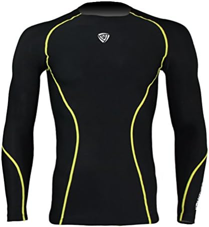 Transasia Sports DUAL Mens Compression Shirt - Long Sleeve Base Layer Compression Top (XX-Large)