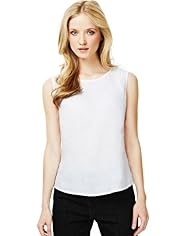 Autograph Pure Linen Broderie Top