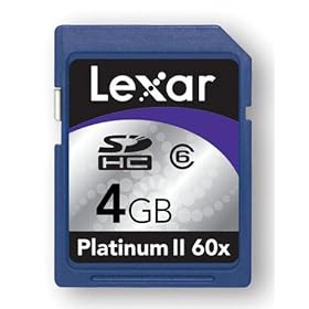 Lexar SDHC�J�[�h PlatinumII (60�{��) 4GB SDHC4GB-60-850