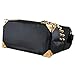 MG Collection Gothic Studded Doctor Style Convertible Top Handle Shoulder Handbag, Black, One Size