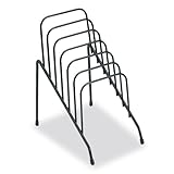 Fellowes Step File Junior Wire Organizer Rack, 6 Sections, Black (FEL72613)