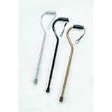 Offset Handle Cane with Strap Bronze
