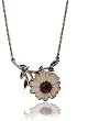 Comin' Up Daisies! Pink & White Daisy Pendant Necklace on Beautiful Twisted Link 32" Chain