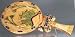 Egyptian Floral Motif Gold Leafed Hand Mirror