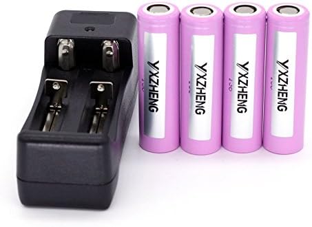YXZHENG 4PCS INR18650-30Q 3.7v 3000mAh Li-Ion 20A High Drain Battery For Samsung with Charger