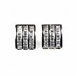 Men's Sterling Silver Earrings with Clear CZ - Rectangular - 14 x 11 mm