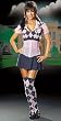 Dreamgirl Etiquette Schoolgirl Costume (hair ribbons, shoes not included)