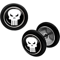 0 Gauge The Punisher Cheater Plugs Set