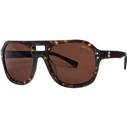 Vestal Republics Adult Hand Formed Acetate Lifestyle Sunglasses - Polished Tortoise/Brown/Brushed Silver
