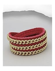 Leather Bracelet In White Base