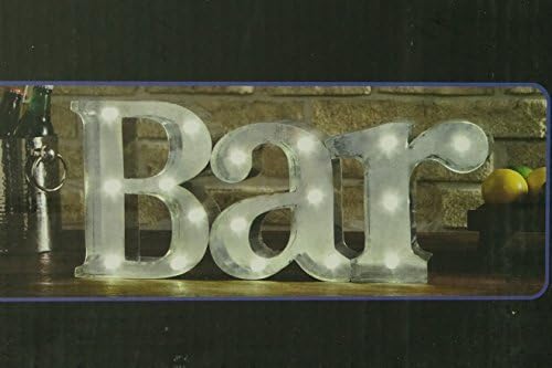 BAR - Illuminated Marquee Word Sign - Metal 22-in x 9-in by Shift3