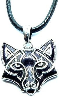 Retro Wolf Face Pendant, Powerful Protective Viking and Celtic Symbol