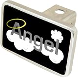 Angel word with clouds & halo