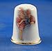 Porcelain China Collectable Thimble -- Pink Fairy with Free Gift Box