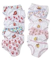 Disney Girls 7 Pack Princess and Ariel Underwear
