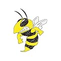 Yellow Hornet Cheek Glitter Decal 100-pk.