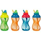 Munchkin 4 Pack Mighty Grip Flip Straw Cups, 9 Ounce (Discontinued by Manufacturer)