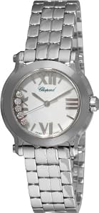 Chopard Women's 278509-3002 Happy Sport Mini Diamond White Dial Watch by Chopard