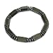 Men's Magnetic Hematite Bracelet with Black Hexagon Beads 8.5