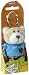 Nici 15104 - Bär Viel Glück (mit Kleeblatt) 10 cm Schlüsselanhänger mit T-Shirt, hellbla