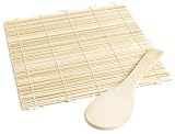 Review Sushi Chef  / Sushi Chef Bamboo Rolling Mat and Paddle Set (Pack of 6)