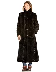 Apparel: Womens Hayley Reversible Danish Mink Fur Coat, BLACK, Size XSMALL (4) - Overland Sheepskin Co.