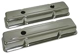 1958-86 Chevy Small Block 283-305-327-350-400 OEM Style Short Valve Covers - Chrome