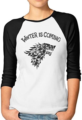 Game Of Thrones-winter Is Coming Women 3/4 Sleeve Raglan Shirt Round Collar