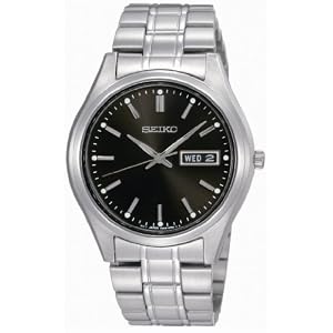 Men's Stainless Steel Black Dial