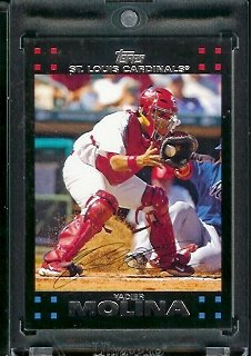 2007 Topps Limited Edition Yadier Molina St. Louis Cardinals Baseball Card #STL7 - Mint Condition - In Protective Display Case!