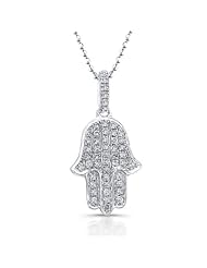 Victoria Kay 1/5ct TWT Diamond Hamsa Pendant in Sterling Silver (JK, I2-I3), 18"