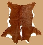 Calf Hide Reddish Brown and white Hereford Calfskin