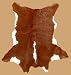 Calf Hide Reddish Brown and white Hereford Calfskin