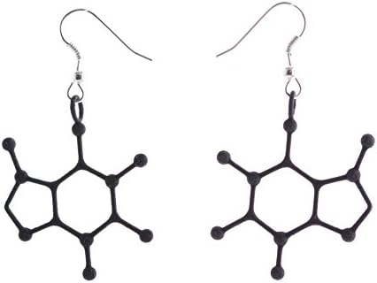 'Create Your Own' 3D Printed Molecule Earrings, Laser Sintered Plastic, Medium