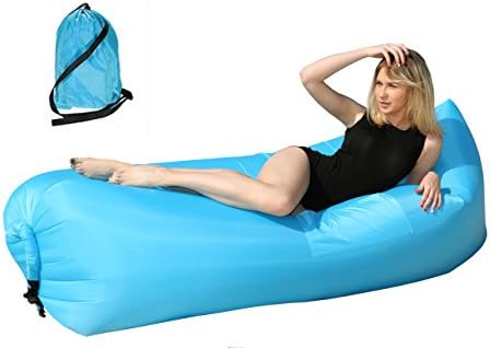 LAXBAG Inflatable Waterproof sofa and Lounger for Hangout, Beach, Park, Camping, Party, Festival, Backyard. Strong Nylon Ripstop Fabric. Portable, Compact, Ultra-Lightweight Dream Chair or Air Sofa