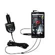 2nd Generation Audio FM Transmitter / Internet Music Adapter plus integrated Car Charger for the Motorola Droid X with Gomadic TipExchange
