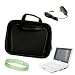 Black 7-inch Memory Foam Ultra Light Weight Notebook Case with Extra Zip Pocket (Fits...