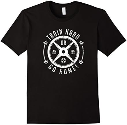 Men's Train Hard or Go Home Gym Shirt Large Black