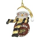 Purdue Boilermakers 2 1/2 Striped Acrylic Basketball Snowman
