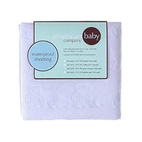 American Baby Company Porta-Crib Fleecy Waterproof Sheeting