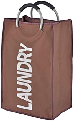 Foldable Laundry Tote Bag Hamper with Aluminium Round Rings Made of Polyester for Heavy-Duty Use,Shopping Bag in Home,College,Apartment,Outdoors-From Zomatch